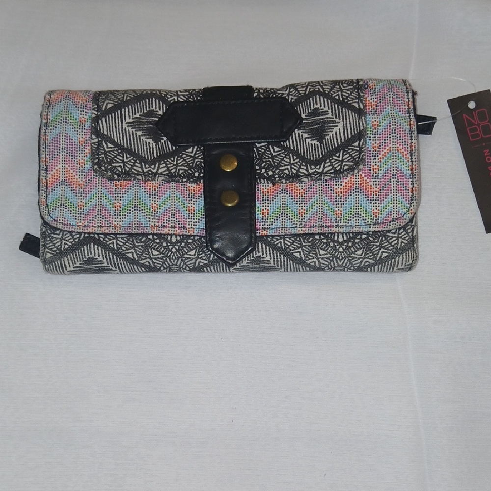 No Boundaries Nobo Multicolor Twin Print Wallet NWT